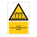 Let op! Overstromingsgevaarlijk gebied