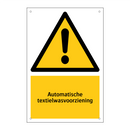 Automatische textielwasvoorziening