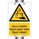 Accu ruimte Geen open vlam Geen roken!