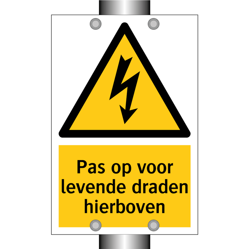 Pas op voor levende draden hierboven