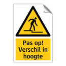 Pas op! Verschil in hoogte