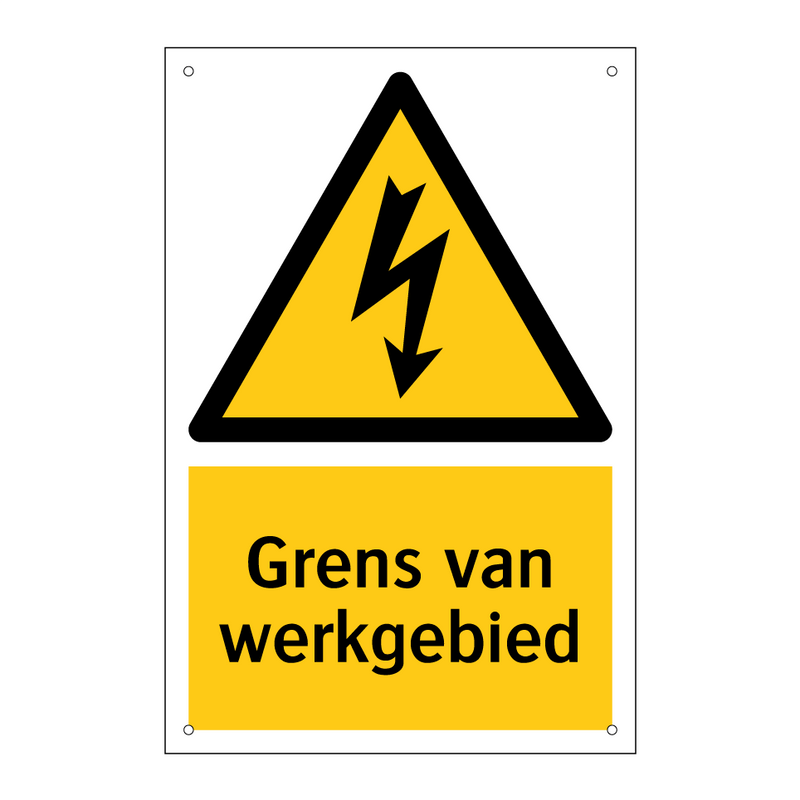 Grens van werkgebied