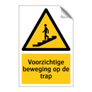Voorzichtige beweging op de trap