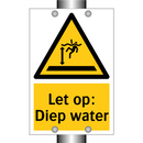 Let op: Diep water