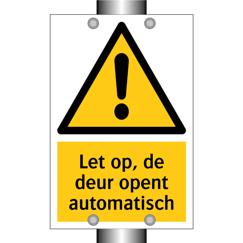 Let op, de deur opent automatisch