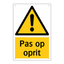 Pas op oprit