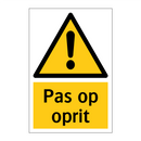 Pas op oprit