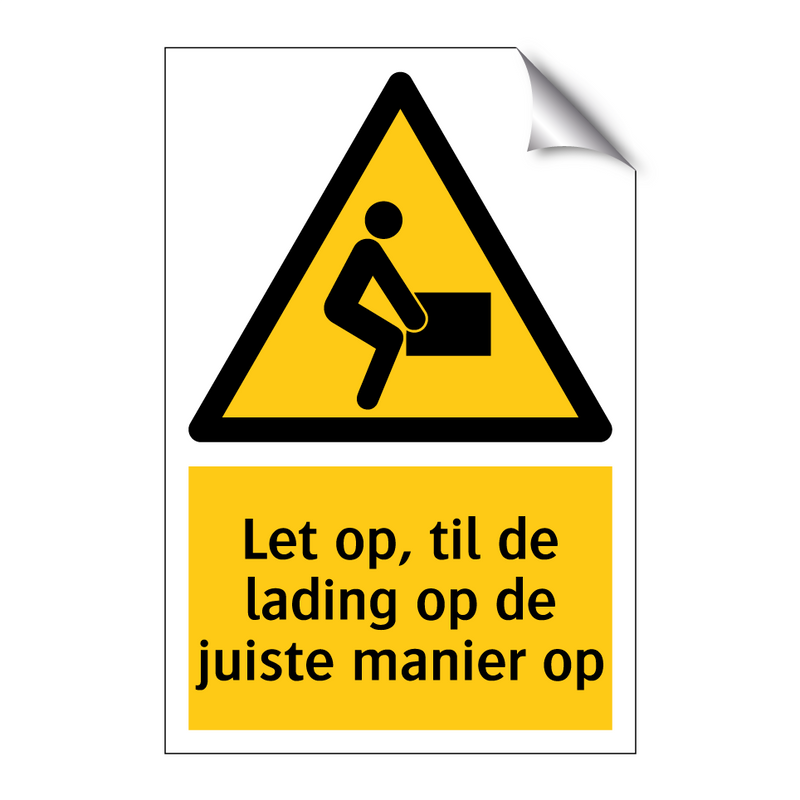 Let op, til de lading op de juiste manier op