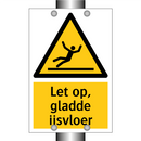 Let op, gladde ijsvloer
