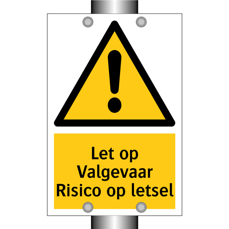Let op Valgevaar Risico op letsel