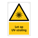 Let op UV-straling