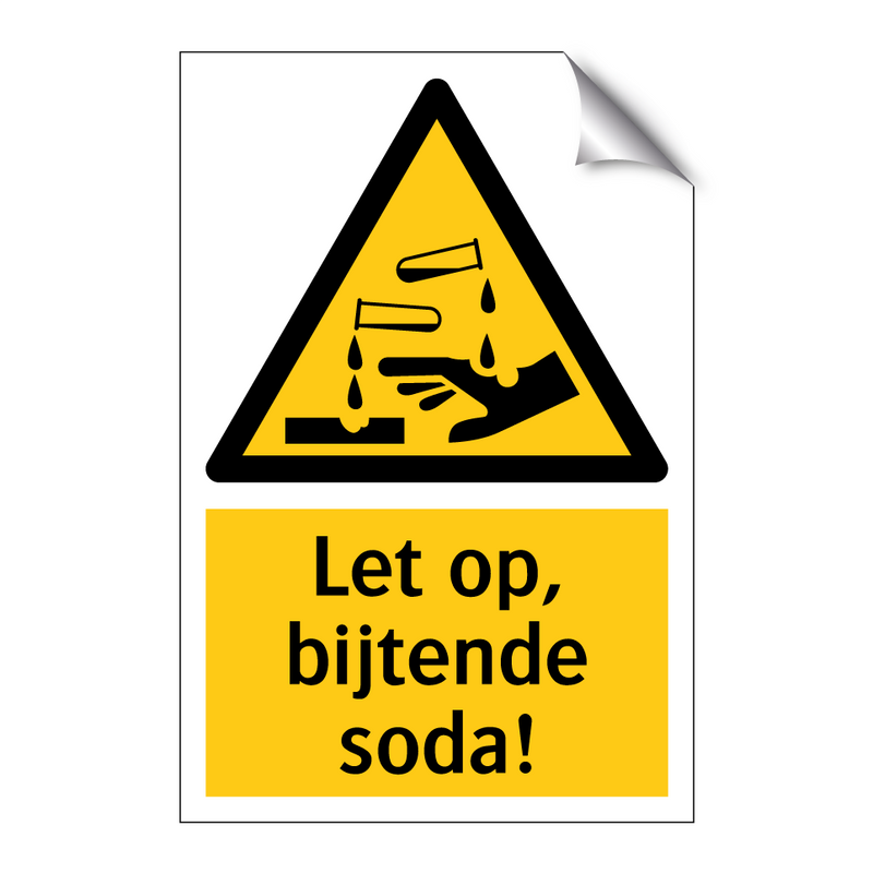 Let op, bijtende soda!