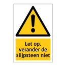 Let op, verander de slijpsteen niet