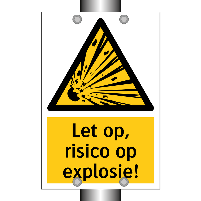 Let op, risico op explosie!
