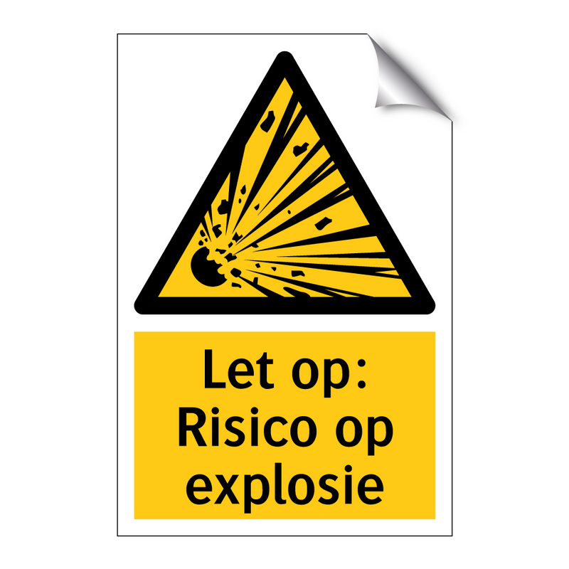 Let op: Risico op explosie