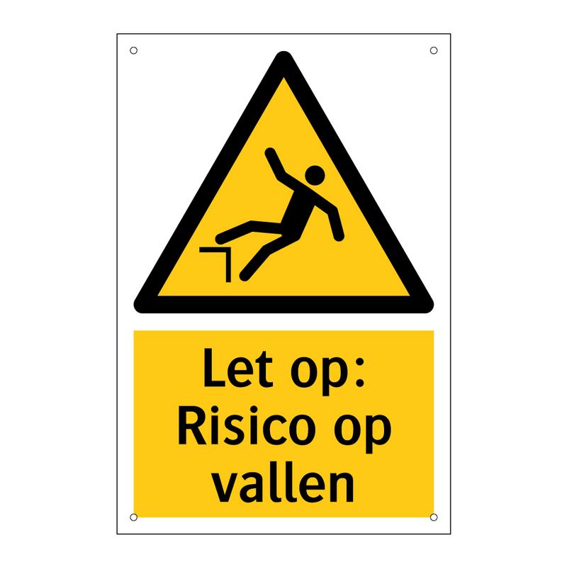 Let op: Risico op vallen