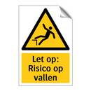 Let op: Risico op vallen