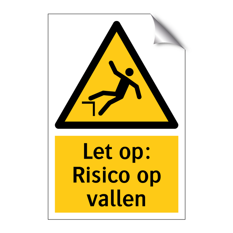 Let op: Risico op vallen