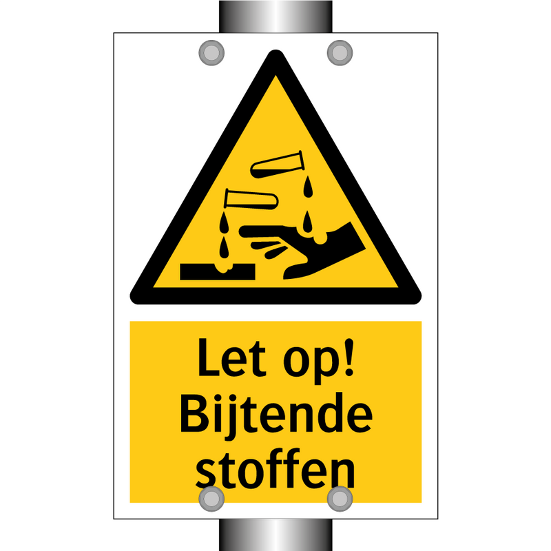 Let op! Bijtende stoffen