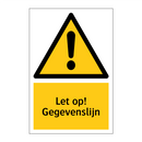 Let op! Gegevenslijn