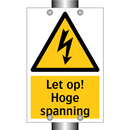 Let op! Hoge spanning