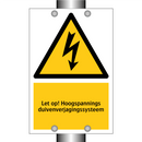 Let op! Hoogspannings duivenverjagingssysteem