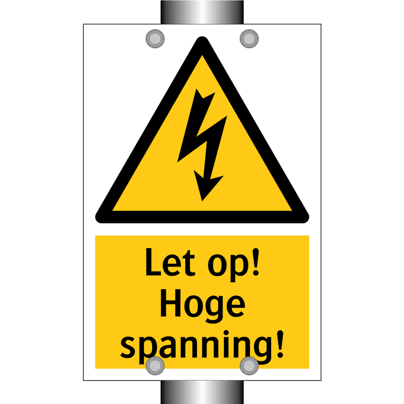 Let op! Hoge spanning!