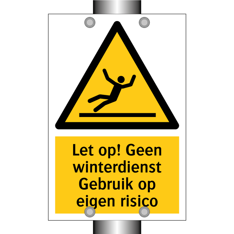 Let op! Geen winterdienst Gebruik op eigen risico