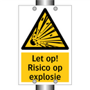 Let op! Risico op explosie