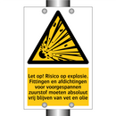 Let op! Risico op explosie. Fittingen en afdichtingen voor voorgespannen zuurstof moeten absoluut vrij blijven van vet en olie