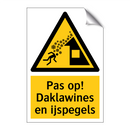 Pas op! Daklawines en ijspegels