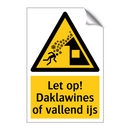 Let op! Daklawines of vallend ijs
