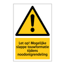 Let op! Mogelijke slappe touwformatie tijdens noodontgrendeling