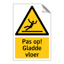 Pas op! Gladde vloer
