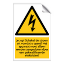 Let op! Schakel de stroom uit voordat u opent! Het apparaat moet alleen worden aangesloten door een gekwalificeerde elektricien!