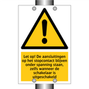 Let op! De aansluitingen op het stopcontact blijven onder spanning staan, zelfs wanneer de schakelaar is uitgeschakeld