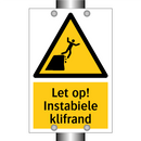Let op! Instabiele klifrand