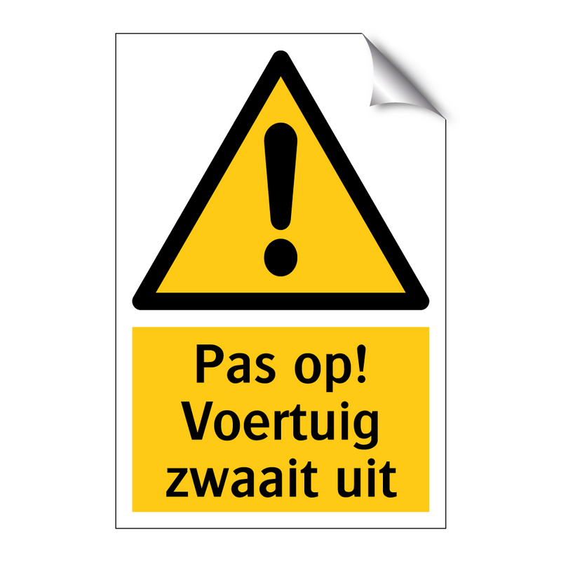 Pas op! Voertuig zwaait uit