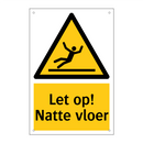 Let op! Natte vloer