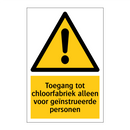 Toegang tot chloorfabriek alleen voor geïnstrueerde personen