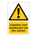 Container voor spuitbussen van alle soorten