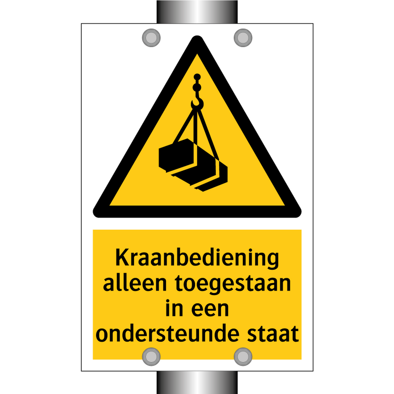 Kraanbediening alleen toegestaan in een ondersteunde staat