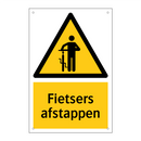 Fietsers afstappen