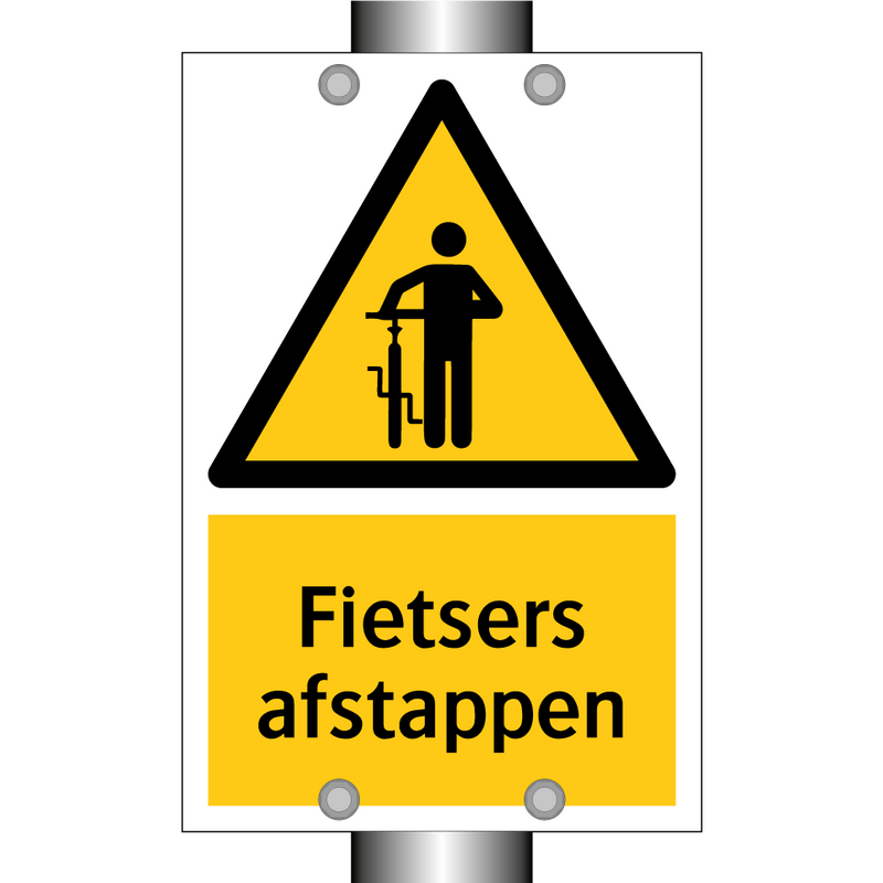 Fietsers afstappen