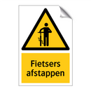 Fietsers afstappen