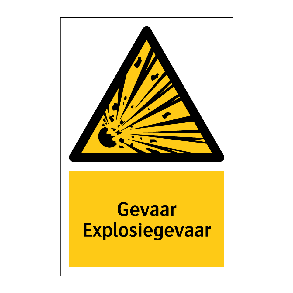 Koop Gevaar Explosiegevaar bord | SignOnline | NL-W5570