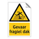 Gevaar fragiel dak
