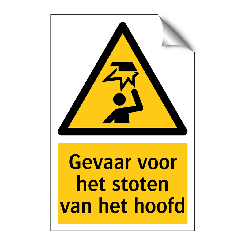 Gevaar voor het stoten van het hoofd