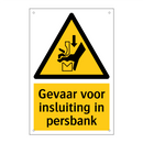 Gevaar voor insluiting in persbank