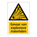Gevaar van explosieve materialen